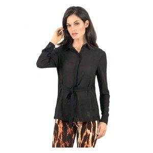 Designer brand black sheer tunic $98 NEW